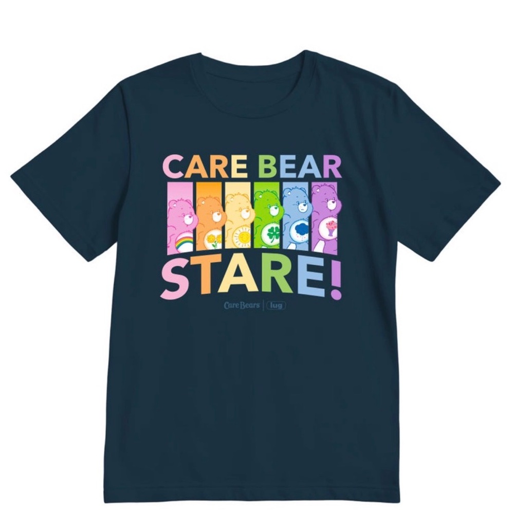 Care Bears x Lug Cotton T-Shirt – Care Bear Stare (Navy Blue Rainbow) Small